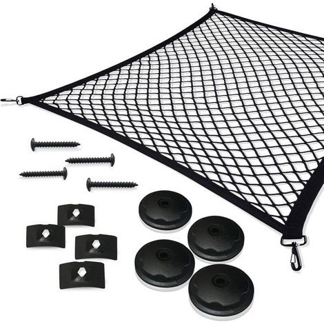 Filet bagages de voiture, filet de coffre en nylon lastique 110x60cm filet de protection filet de sparation multifonction pour le stockage du coffre (1/5)