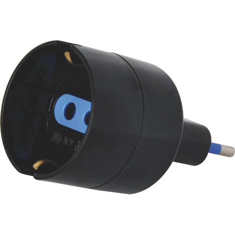 Globex ADATTATORE SEMPLICE IN BLISTER 2P+T spina 10A/ presa schuko 10A col. Nero 20.00 pz (1/2)