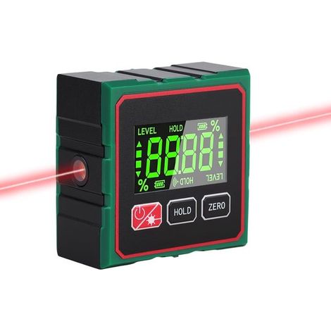 Inclinomètre numérique – Rapporteur magnétique – Écran LCD – Rechargeable USB – Niveau électronique – Menuiserie et bricolage (1/5)