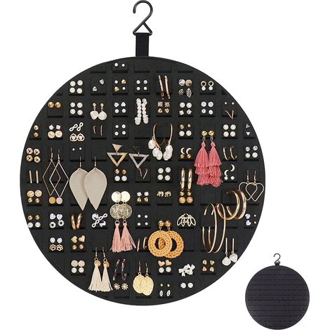 Organisateurs de Bijoux en Feutre, Sacs de Rangement à Boucles D'oreilles Suspendus, Presentoir Boucle D'oreille, Poche de Présentoir à Bijoux Murale, Porte Boucle d'Oreille, pour Femmes et Filles (1/5)