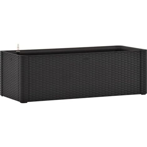 Jardinière surélevée avec système d'arrosage automatique, couleur anthracite, 100 x 43 x 33 cm (1/5)
