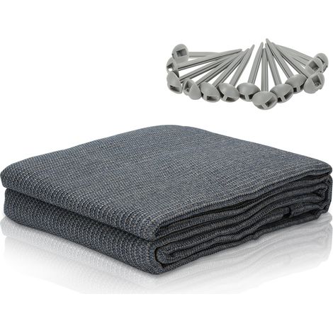 Wolketon Tapis de tente Auvent tapis étanche camping tapis tente sol extérieur tente bâche pique-nique couverture caravane , Gris, 200x200CM