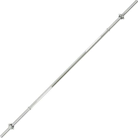 Barre D'haltère Longueur 120 Cm Antidérapante En Acier Chromé Fitness (1/3)