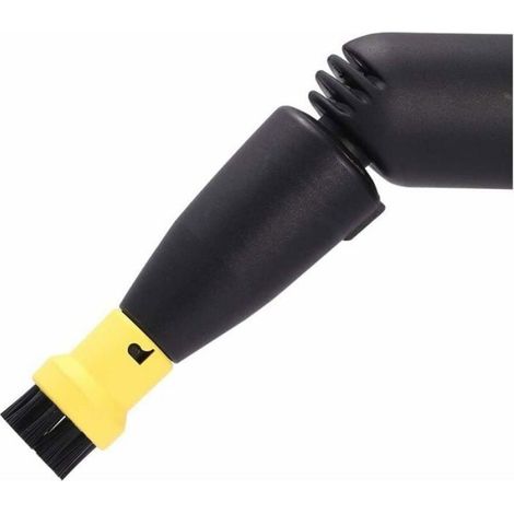 Brosse Ronde - Pour Nettoyeur Vapeur - Compatible SC1 SC2 SC3 SC4 SC5 SC6 CTK10 CTK20 - Lot De 8 - Noir Jaune Rouge Laiton (1/4)