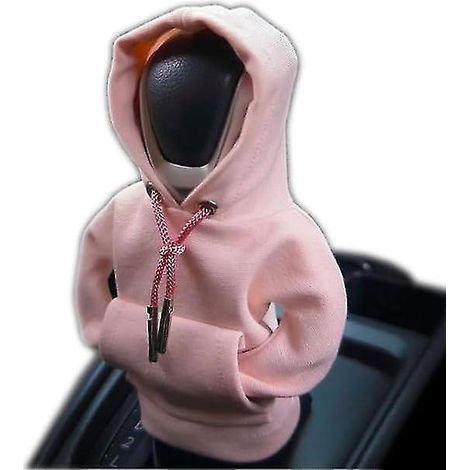 Schalthebelabdeckung mit Kapuze, Schalthebel-Hoodie, Schalthebelabdeckung mit Kapuze, Schalthebel-Hoodie, Auto-Schalthebel-Hoodie – Rosa