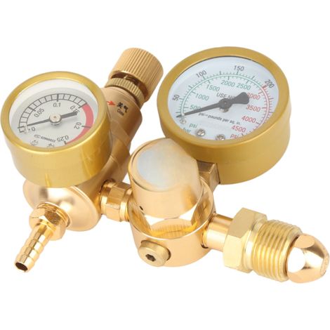 Détendeur de gaz de soudage Agron, manomètre de CO2, débitmètre, vanne MIG/TIG, entrée filetée mâle G5/8", sortie 1/4".