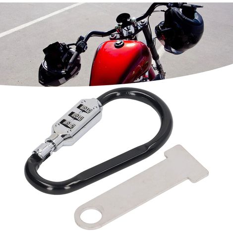 Antivol de casque à combinaison en T à 3 chiffres pour motos tout-terrain Honda, Kawasaki, Yamaha, Indian et Vespa (1/5)