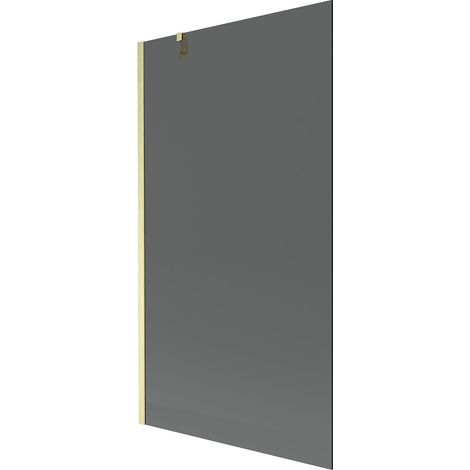 Mexen Next mampara de baño de 1 hoja 100 x 150 cm, grafito, oro cepillado - 895-100-000-00-40-55 (1/5)