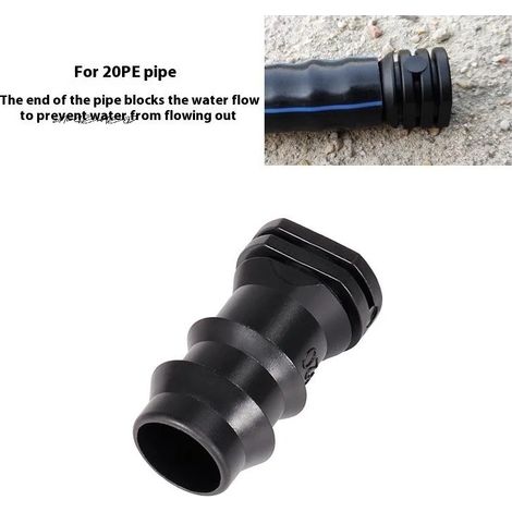 (10 pièces) 10/20 pièces Bouchon d'étanchéité pour tuyau d'arrosage 16 mm, joint d'étanchéité en plastique, bouchon d'irrigation, raccords pour tuyau d'irrigation goutte à goutte (1/4)