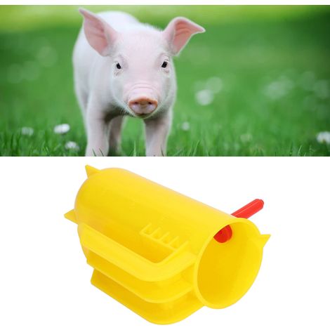 Biberon pour animaux Biberon de 800ML avec échelle pour nourrir petits animaux nourrissage de lait veau chèvre avec poignée jaune (1/5)