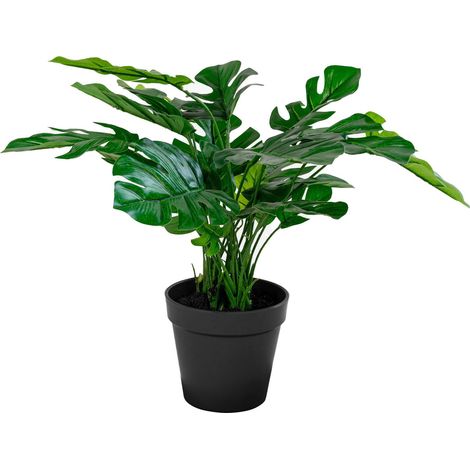 Monstera artificiale verde H 45 cm