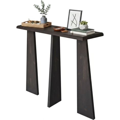 Dmora - Konsolentisch Dflamign, Ausziehbarer Mehrzwecktisch, Eingangskonsole, Regal mit Erweiterungen, 100x28h83 cm, Anthrazit