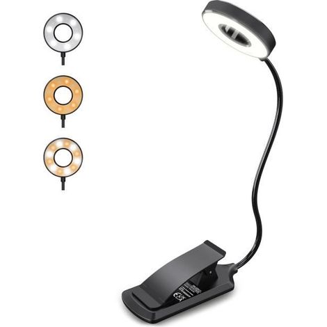 Lampe de Bureau LED Rechargeable à Pince ORIA - 2 niveaux de luminosité - Eye-Care (1/4)