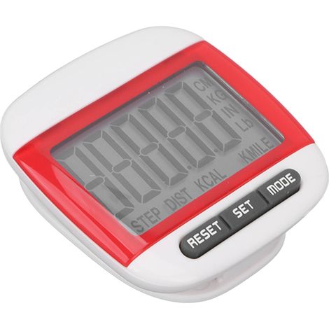 Compteur de pas pour personnes âgées, podomètre à clip LCD écran clair, mesure précise de la marche, affichage digital facile à lire, accessoire de suivi d'activité quotidienne. (1/5)