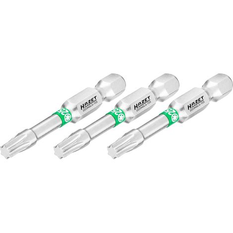 Embout-tournevis (bit) Hazet 2223NSLG-T25/3, hexagone massif 6,3 (1/4 pouce), profil TX intérieur, T25, nombre d'outils : 3 (1/4)
