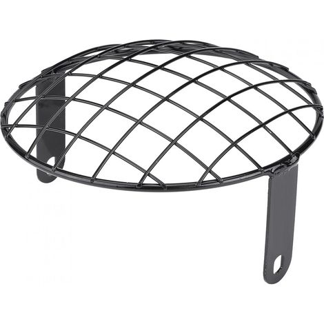 Zoternen Griglia faro per motocicletta, diametro 20,32 cm, griglia faro per motocicletta universale a forma di diamante per ciclo automatico (nera)
