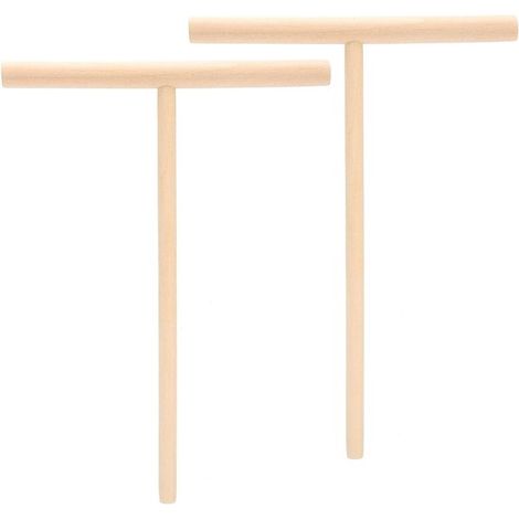 Teigverteiler aus Holz, 16,5 cm – Küchenhelfer für Pfannkuchen, Crêpes und Kuchen – Bäckereizubehör mit T- und runder Form – Praktischer Teigverteiler (1/5)