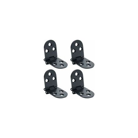 Charnières de Table Pliantes Connecteur Rabattable Montage de Meubles en Inox Pliant de 180 Degrés, 2mm d’Épaisseur, Finition de Chrome en Acier Inoxydable, 4 Pcs noir (1/5)