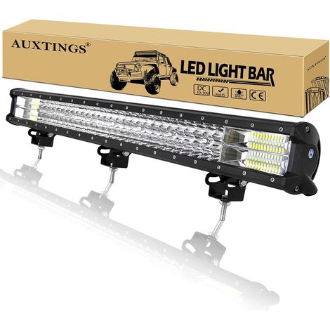 1 Barre Lumineuse LED 72cm 396W Triple Rangée Faisceau Combo DC 12V-24V Pour Véhicules Tout Terrain 4x4 (1/5)