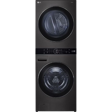 WashTower Colonna Bucato 17/16 Kg AI DD  Classe E/D  Pannello unificato, TurboWash360,Pompa di calore  Nera (1/5)