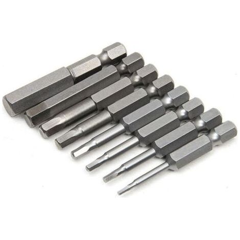 Stück magnetischer Schraubendreher mit Sechskantschaft, magnetische Schraubendreher-Bits, S2-Stahl, Triwing-Schraubendreher, 1,5/2/2,5/3//4/5/6/8 Inbus-Bit, elektrischer Schraubendreher für elektrisch (1/5)