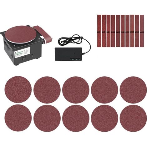 Polisseuse Ponceuse Bricolage polissage rectifieuse Cutter bords aiguiseur meuleuse multifonctionnelle 7 vitesses ponceuse à bande(Top configuration) (1/5)