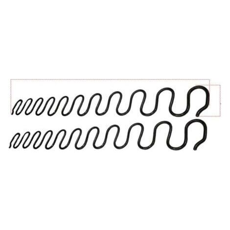 Lot de 2 ressorts de rechange 55 cm en acier au carbone 8 clips en S pour fixation sécurisée Réparation canapés et sièges (1/5)