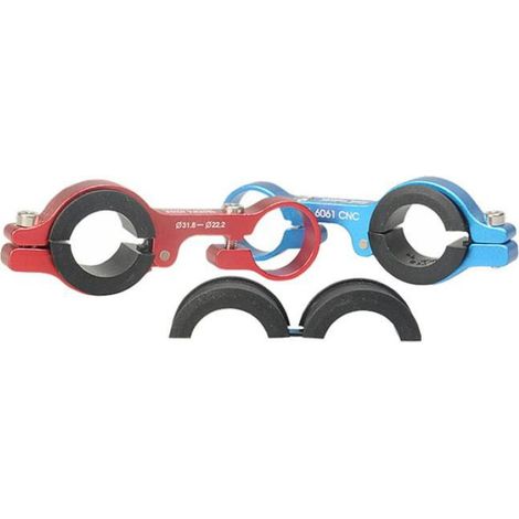 16 Joint de guidon, Silicone, 31.8mm à 25.4/22.2mm, Adaptateur, Noir, Vélo (1/5)