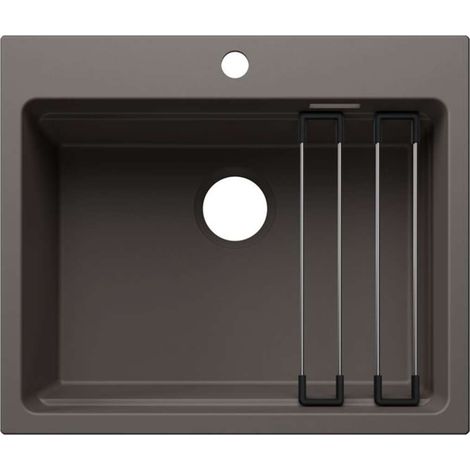 Blanco Etagon 6 - Lavello in silgranit, 60x51 cm, con accessori, grigio vulcano 527747 (1/2)