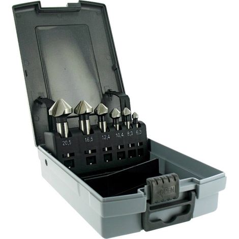 Koffer mit 6 HSSE5 DIN335C 90° Senker, Ø 6,3 bis 20,5 mm  TIVOLY 10331670005