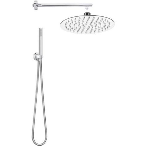 KIT SOFFIONE DOCCIA TONDO SLIM TOP LINE Cromo Lucido