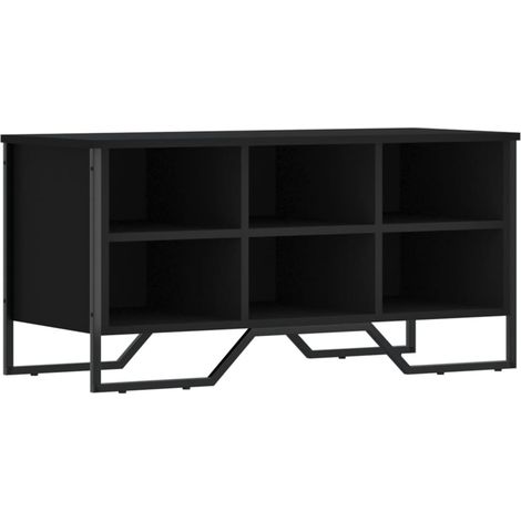 Scarpiera mobile contenitore per scarpe mobile per ingresso/corridoio/soggiorno 90 x 38 x 45,5 cm legno ingegnerizzato nero 020022029