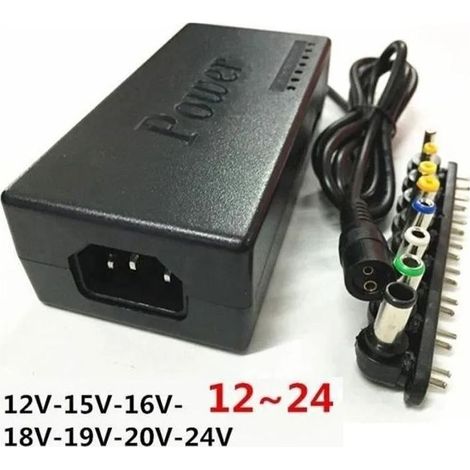 Chargeur Universel - MARSEE - 96W - 8 embouts - Compatible PC Portable - 12V à 24V (1/4)