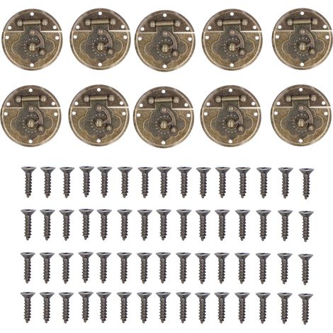 10 Pièces Fermoir Antique Style Rétro pour Boîte à Bijoux, Solide et Résistant, Applications Multiples (1/5)