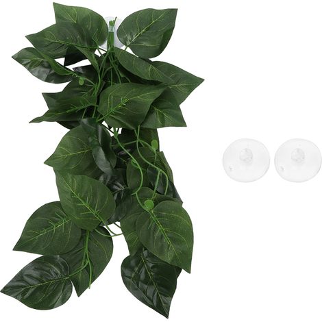 Plante de simulation de reptile, fausse vigne décorative pour aménagement paysager, boîte de forêt tropicale, feuille de fil d'or NFF-82 (1/5)