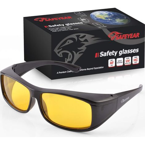 Lunettes de Conduite de Nuit Lunettes de Vision Nocturne pour la Conduite - SG011BKFM Lunettes de Nuit polarisées pour Qui Portent des Lunettes (1/5)