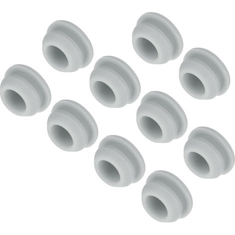 10Pcs Cache Trou Meuble Bouchon Silicone 10mm Diamètre de Montage Gris Largeur de Rainure Étroite 2mm Joint de Panneau Rond pour Cloisons de Cuisine, Couvercle d'Étanchéité (1/5)