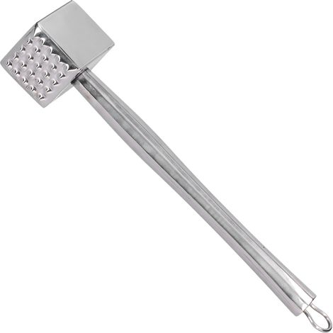 Meat Hammer Heavy Duty Steak Loose Tenderizer Hammer with NonSlip Stainless Steel Handle Kitchen Tool (1/5)