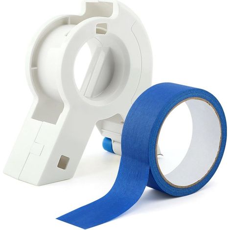 Kit applicateur de ruban de masquage (avec ruban inclus) Outil portable de pose et découpe pour peintures de finition,encadrements de portes et diverses surfaces (1/5)