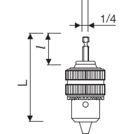 KRINO 2800920 MANDRINO con Chiave Attacco 1/4 Q.C. e capacità 1÷10mm, Acciaio