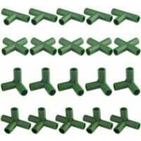 Connettori per telai da giardino, elementi di fissaggio per serre/piante, 20 pezzi, resistenti, 11 mm, per giardinieri e proprietari di serre -Crezuo