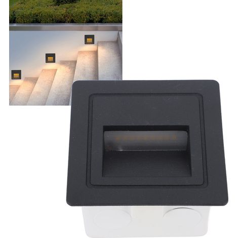 Éclairage extérieur LED étanche IP65 pour marches, escalier, coin de place, applique murale encastrée, éclairage paysager d'escalier extérieur, forme ronde (1/5)