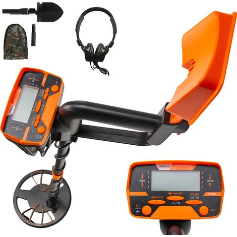 Mophorn Metalldetektor 3010 Wasserdicht hohe Genauigkeit LCD-Display Underground Detektor für Erwachsene und Kinder Gelb