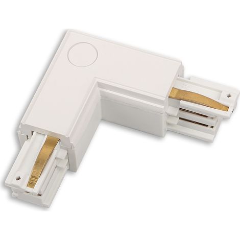 Connecteur L gauche blanc rail 3 circuits Maxlight (1/2)