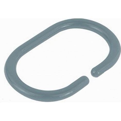 Copy Of Set 12 Pz Anelli Gancio Per Tenda Da Doccia Box Bagno Colorati In Plastica 52763 (1/4)