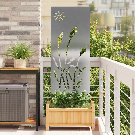 Écran de confidentialité de jardin Fretwork Argenté 50 x 140 cm (1/5)