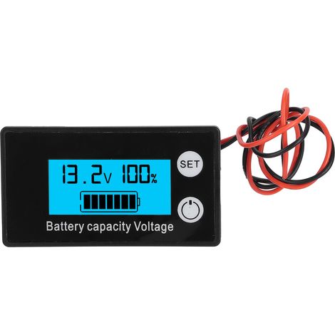 JX‑6133 Testeur de Capacité de Batterie LCD Étanche, Moniteur de Tension DC 8‑100V Bleu (1/5)