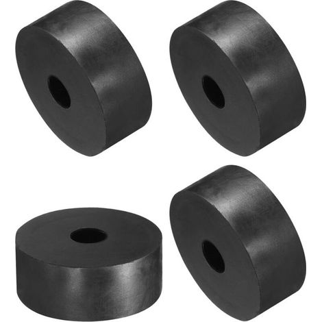 4 espaciadores de goma de 50 mm x 12 mm x 20 mm, arandelas antivibración gruesas para fijación y aislamiento acústico. (1/4)