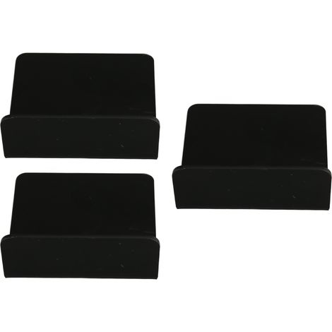 Set aus 3 schwarzen Wandregalen für kleine Überwachungskameras, mit 6 Kabelclips und 10 wasserfesten Acrylklebestreifen zur Montage ohne Bohren für Lautsprecher. (1/5)