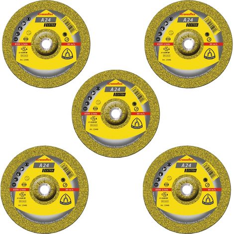 Lot de 5 Meules à ébarber, Type A 24 EX, 230x6x22,23 mm (1/2)
